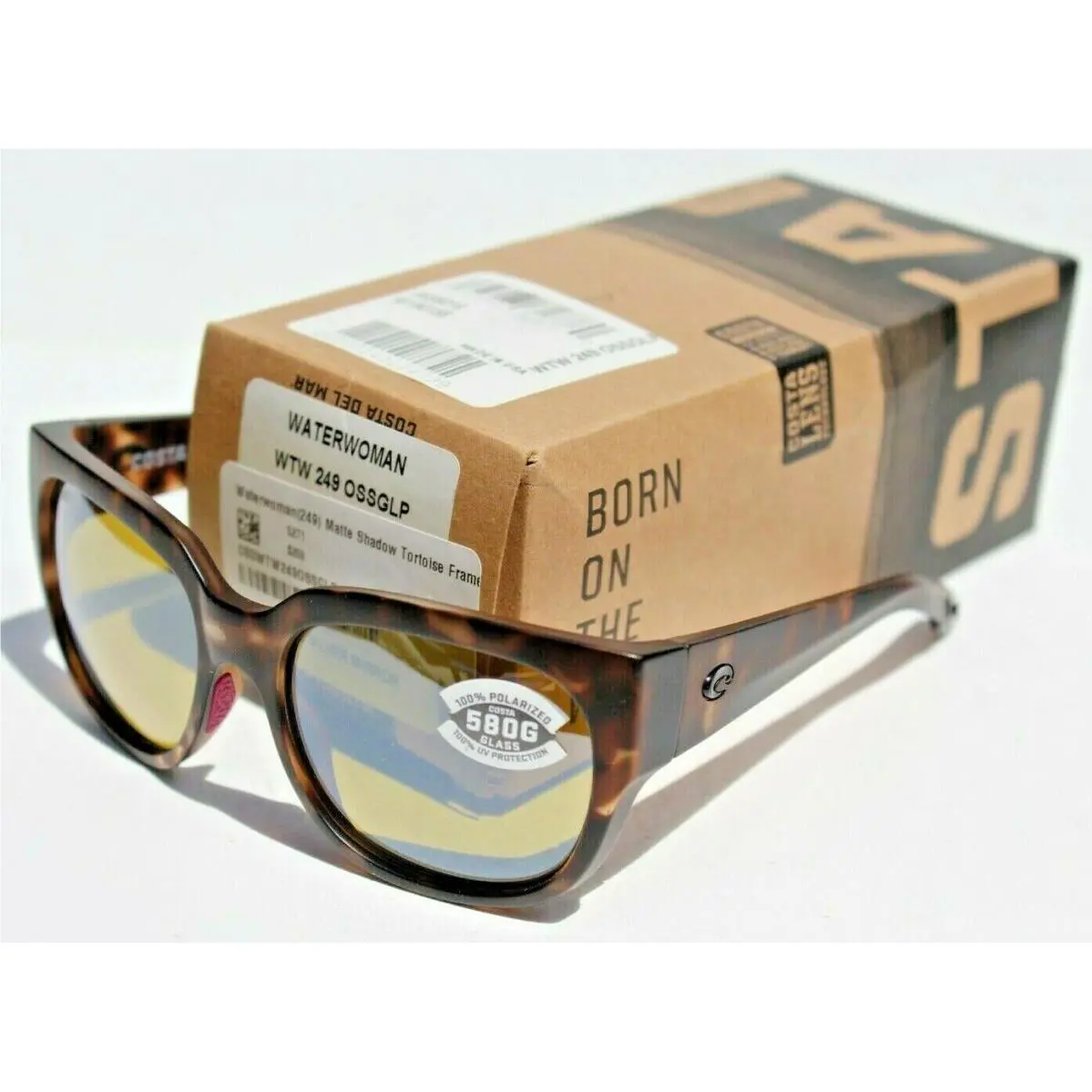 Costa Del Mar Waterwoman Polarized Sunglasses Shadow Tortoise/sunrise 580G