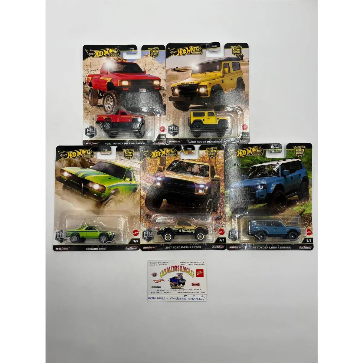 2025 Hot Wheels Car Culture Premium HW Off Road Full Set Of 5