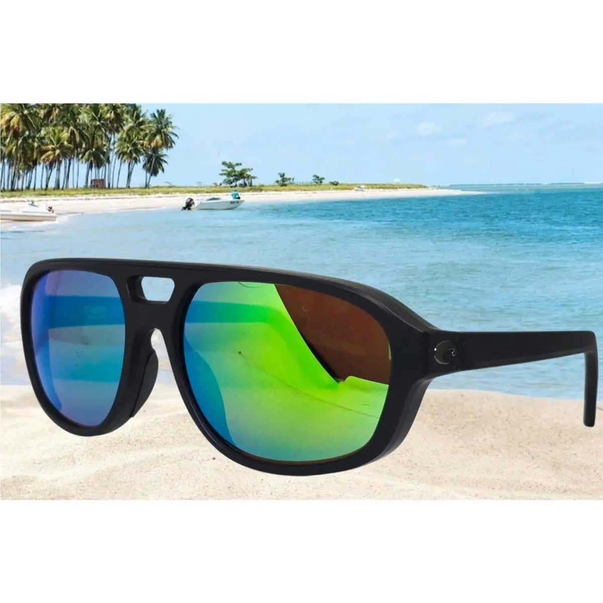 Youth  Black/green Mirror Street Heat Polarized 580P Sunglasses by Costa Del Mar