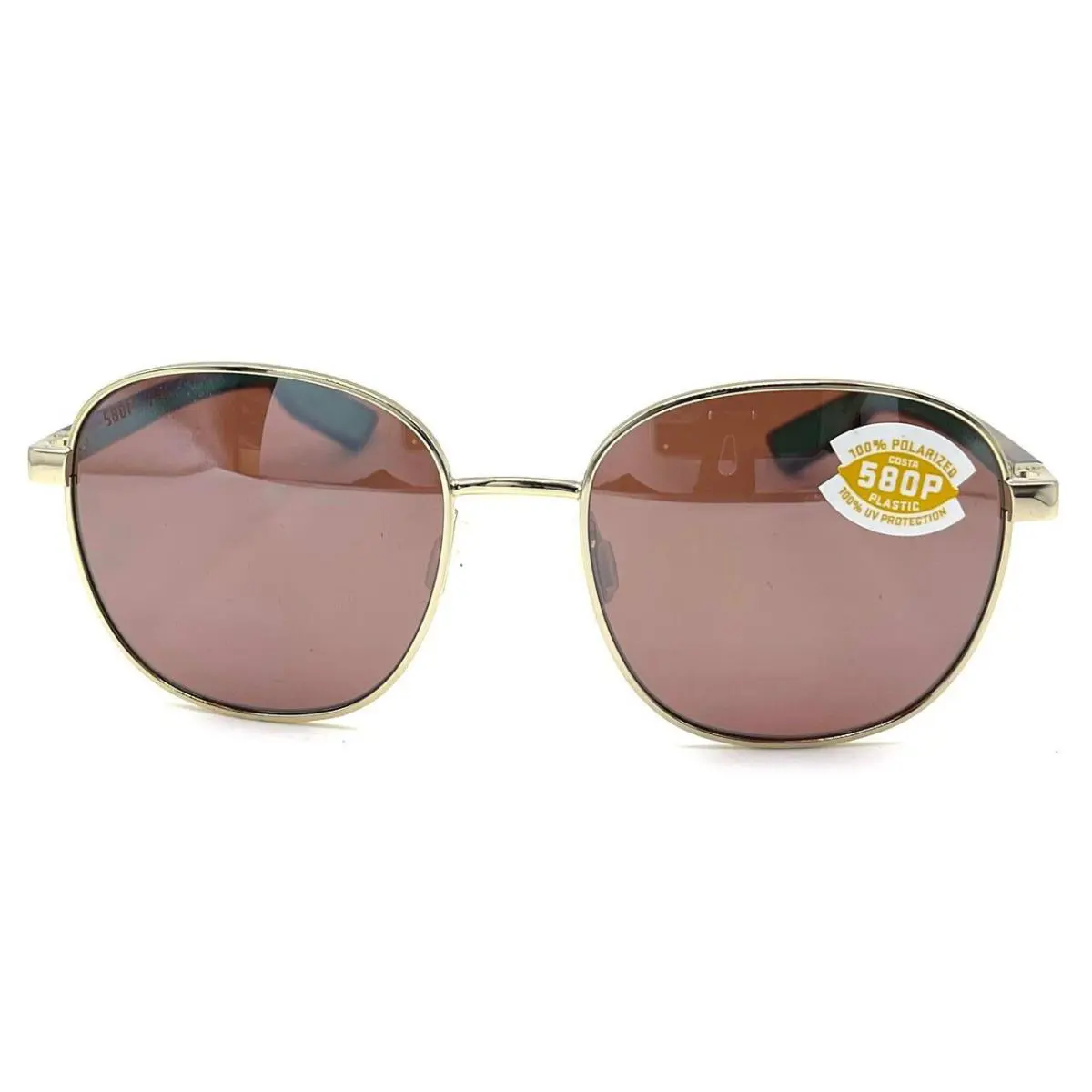 Costa Del Mar Egret Sunglasses Shiny Gold/copper Silver Mirror 580Plastic