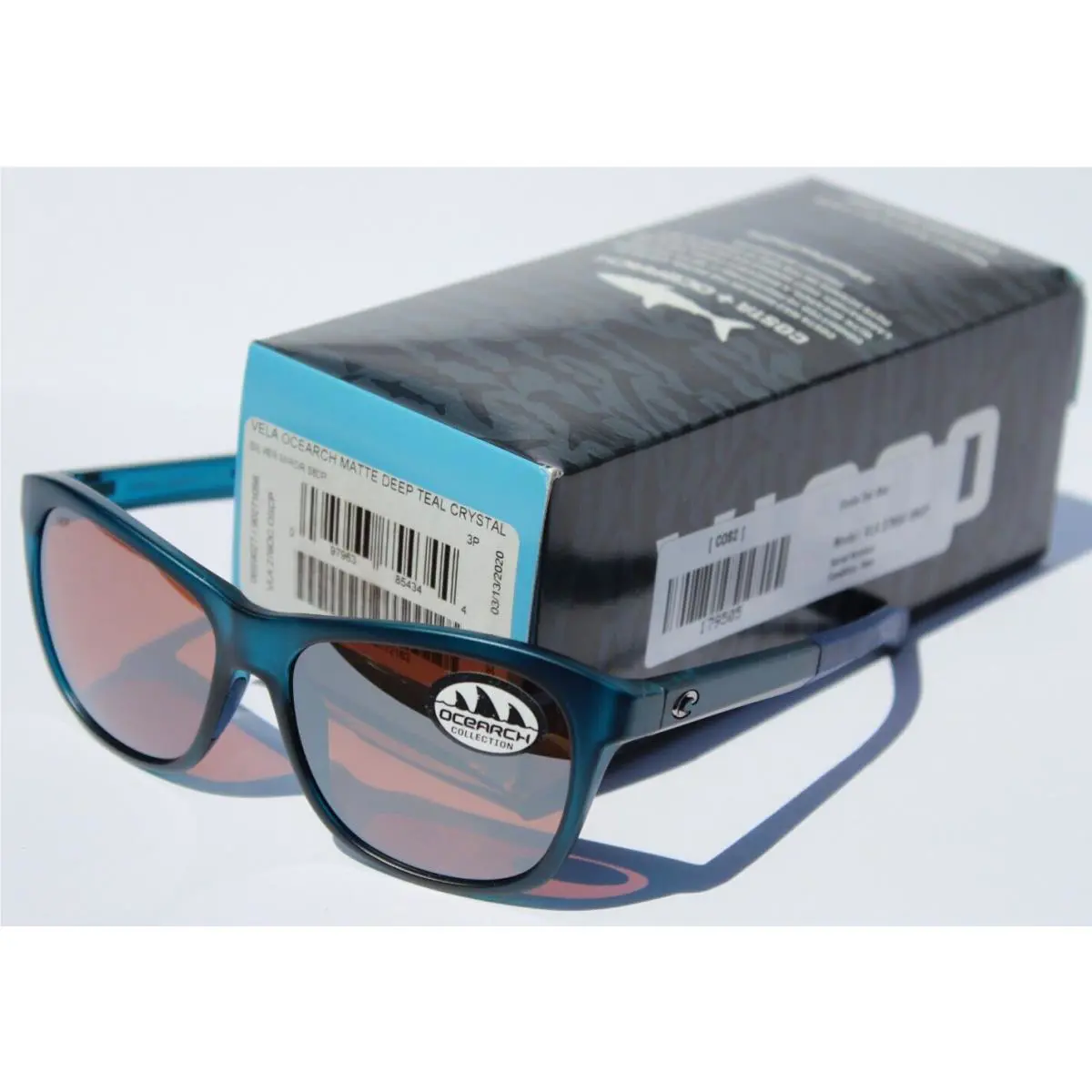 Costa Del Mar Vela Polarized Sunglasses Ocearch Matte Teal Crystal/silver 580P