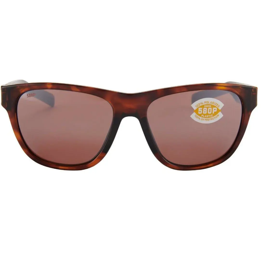 Costa Del Mar Bayside Sunglasses Shiny Tortoise/copper Silver Mirror 580Plastic - Frame: Shiny Tortoise, Lens: Copper Silver Mirror 580Plastic