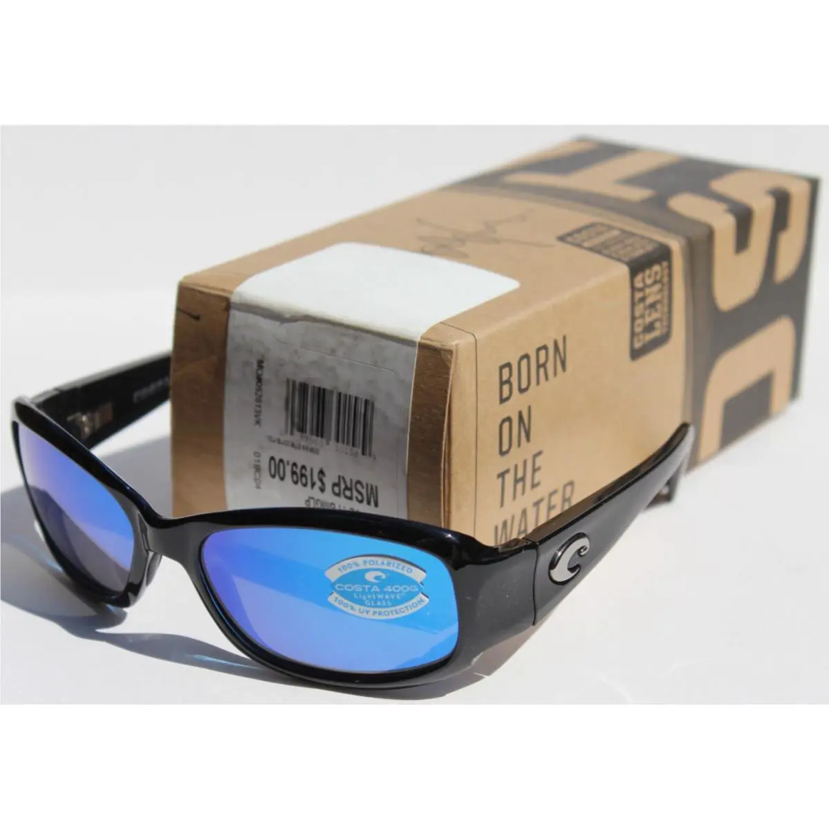 Costa Del Mar Vela 1st Vintage Polarized Sunglasses Black/blue Mirror 400G Rare