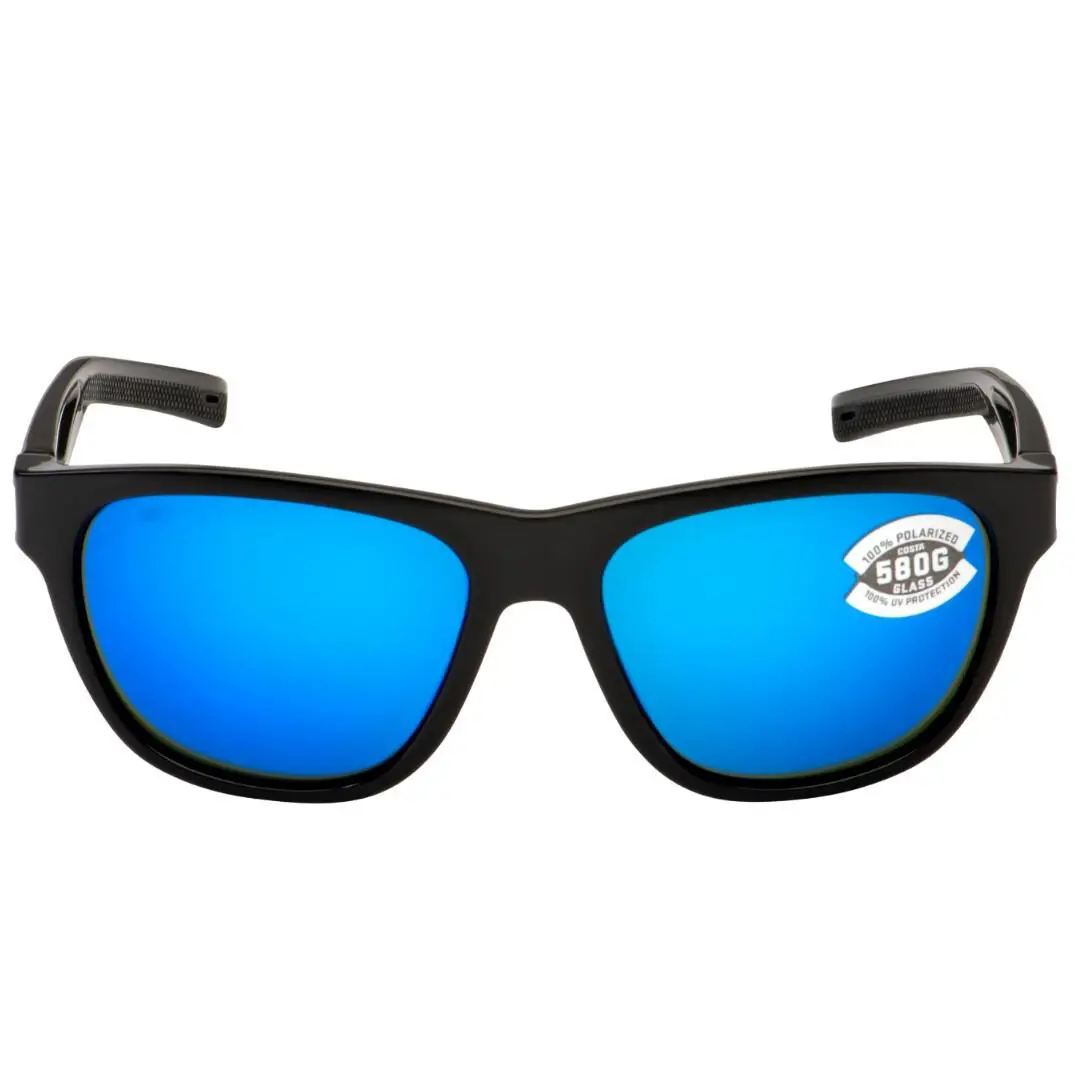 Costa Del Mar Bayside Sunglasses Shiny Black/blue Mirror 580Glass - Frame: Shiny Black, Lens: Blue Mirror 580Glass