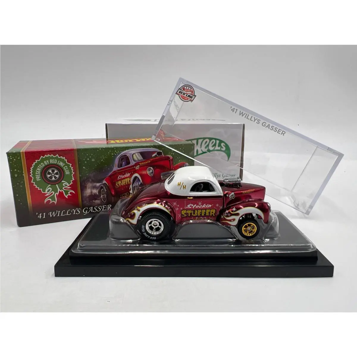2022 Hot Wheels Rlc Holiday Car 3895/30000 41 Willys Gasser Red/white