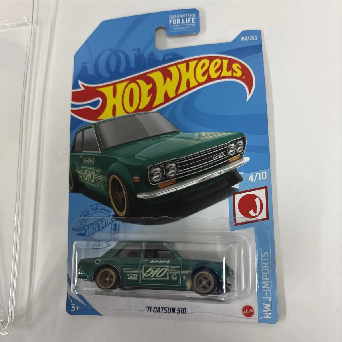 Hot Wheels HW J-imports 71 Datsun 510 Super Treasure Hunt Green Htf W/protector