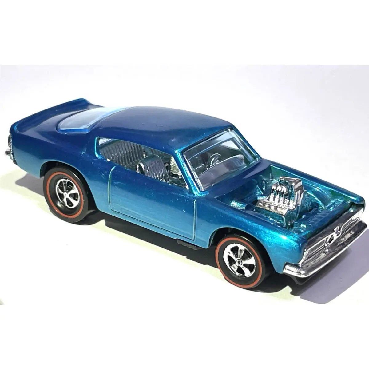 Custom Made Redline Hot Wheels Plymouth Barracuda Spectraflame Blue