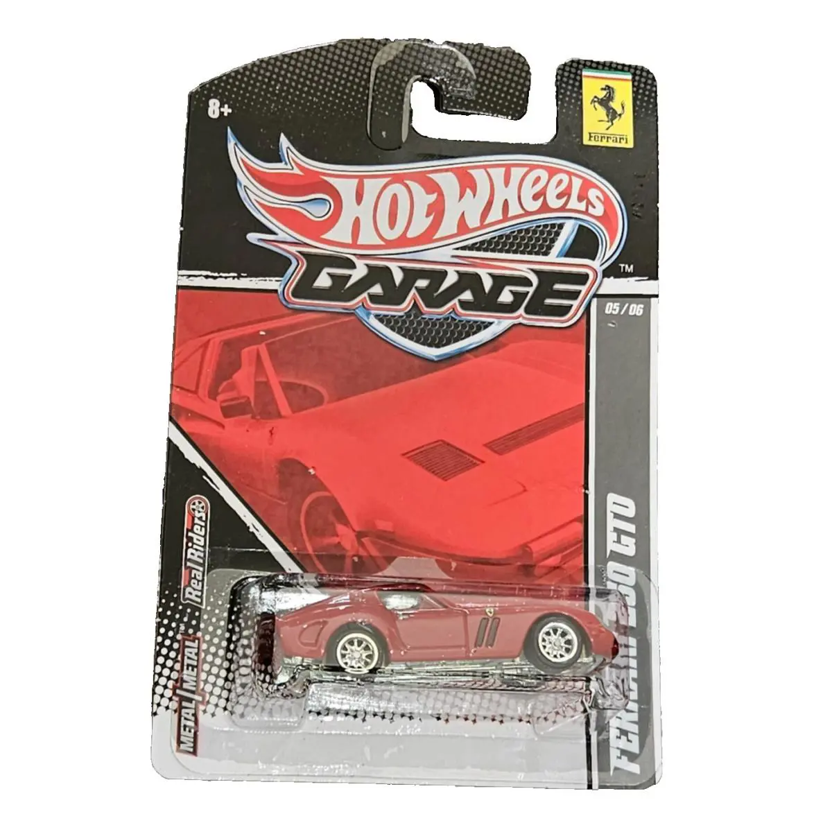 Hot Wheels Garage Ferrari 250 Gto Real Riders Red 05/06 Case Fresh