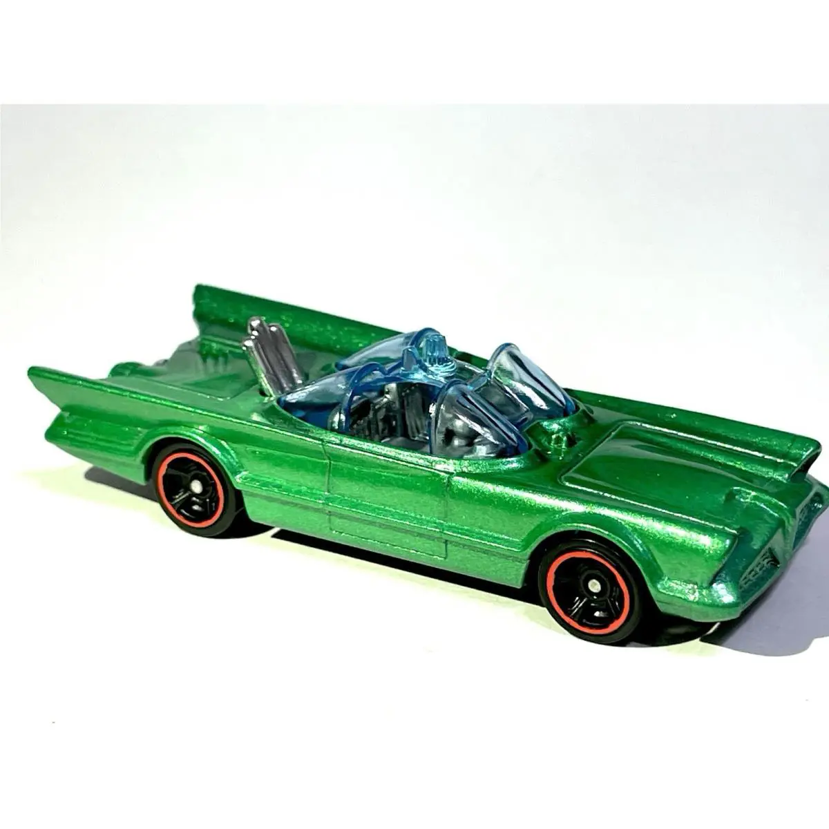 Custom Made Metallic Green Batmobile DC Comics Redline Wheels Diecast