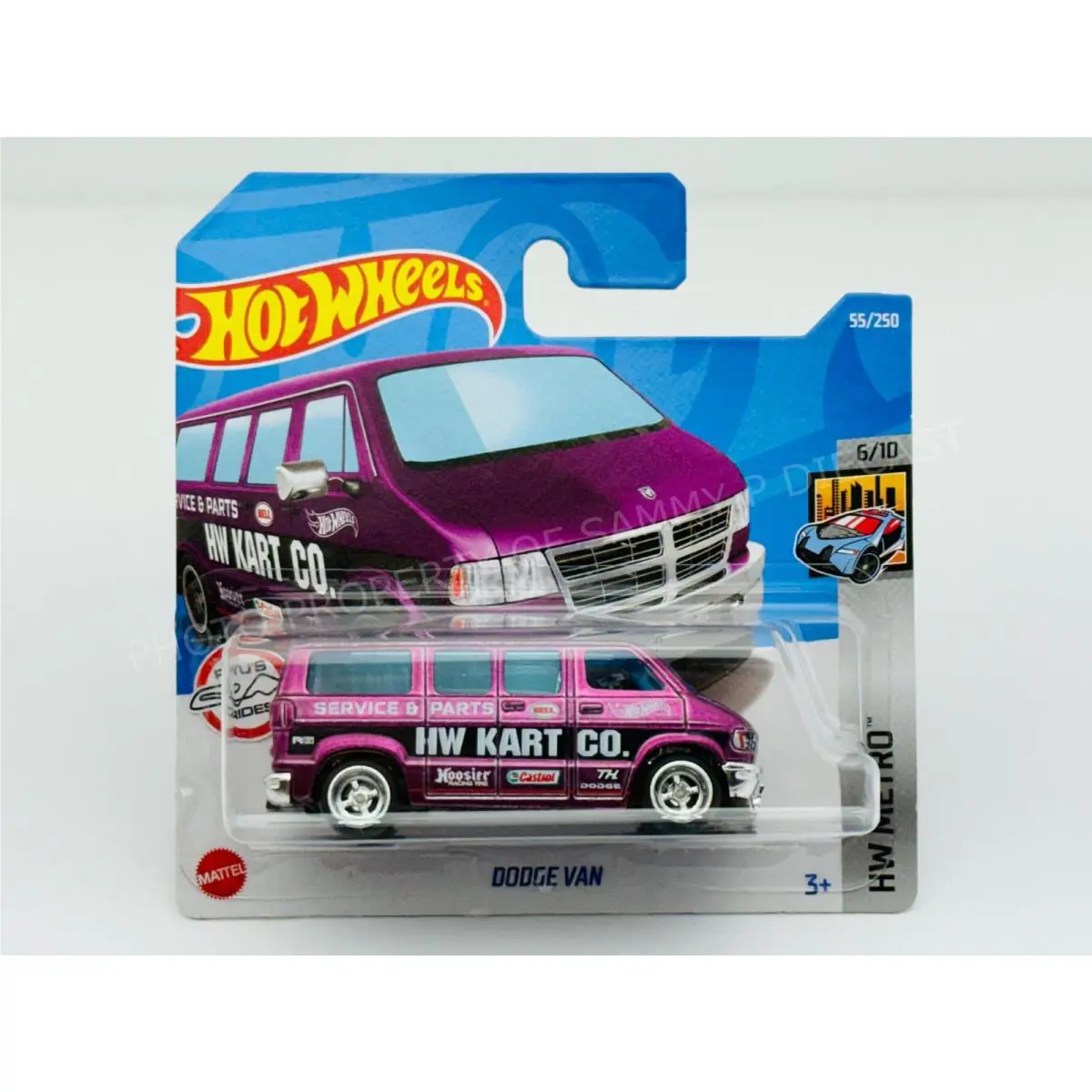 Hot Wheels 2022 Super Treasure Hunt Dodge Van Rare Short Card