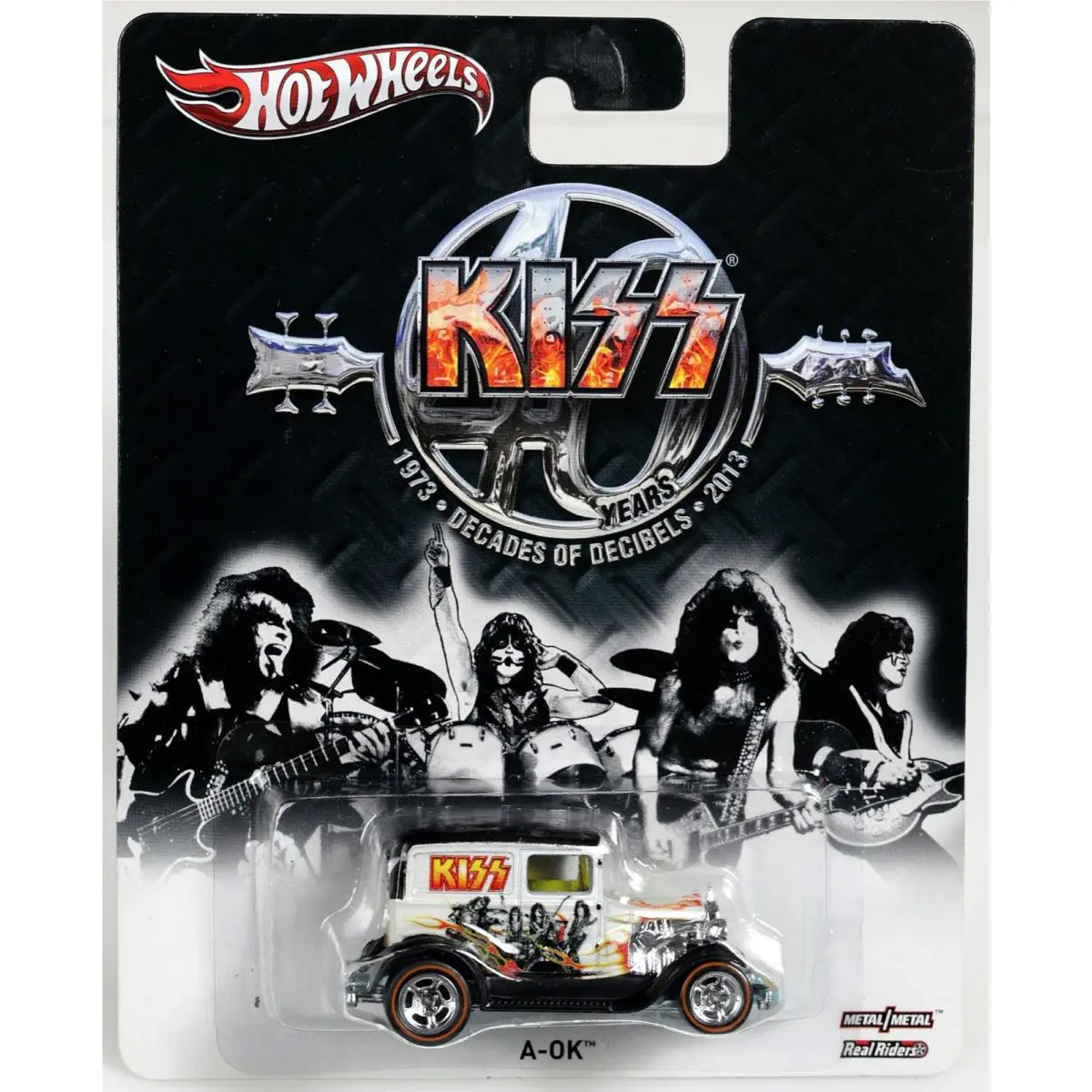 Hot Wheels Kiss A-ok Pop Culture Series - X8342 Nrfp 2012 Black/white 1:64
