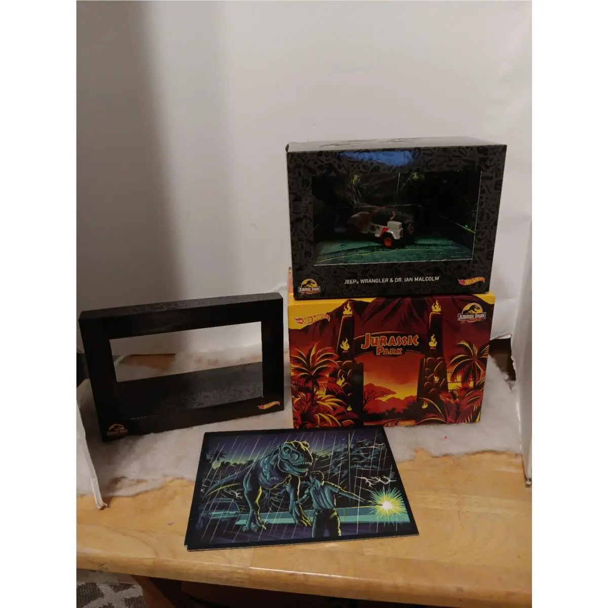 Hot Wheels Jurassic Park Jeep Wrangler Dr. Ian Malcolm Sdcc 2023 Exclusive
