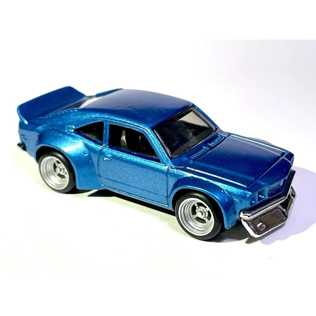 Hot Wheels Mazda RX-3 Custom Made Metallic Blue w/ Real Rider Wheels Diecast