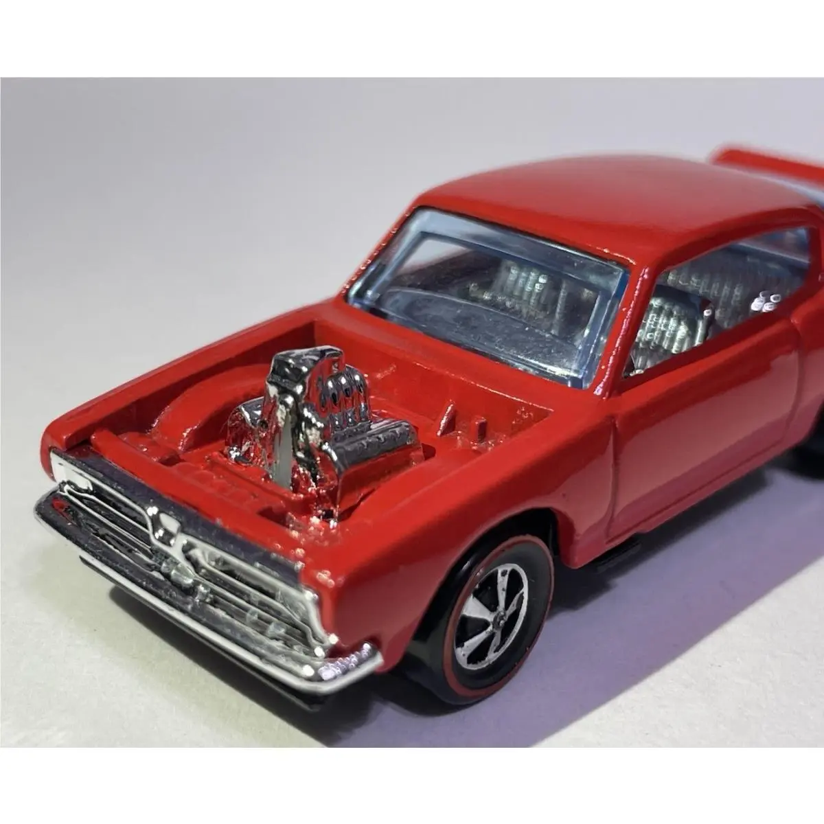 Custom Made Redline Hot Wheels King Kuda Plymouth Barracuda Gloss Red