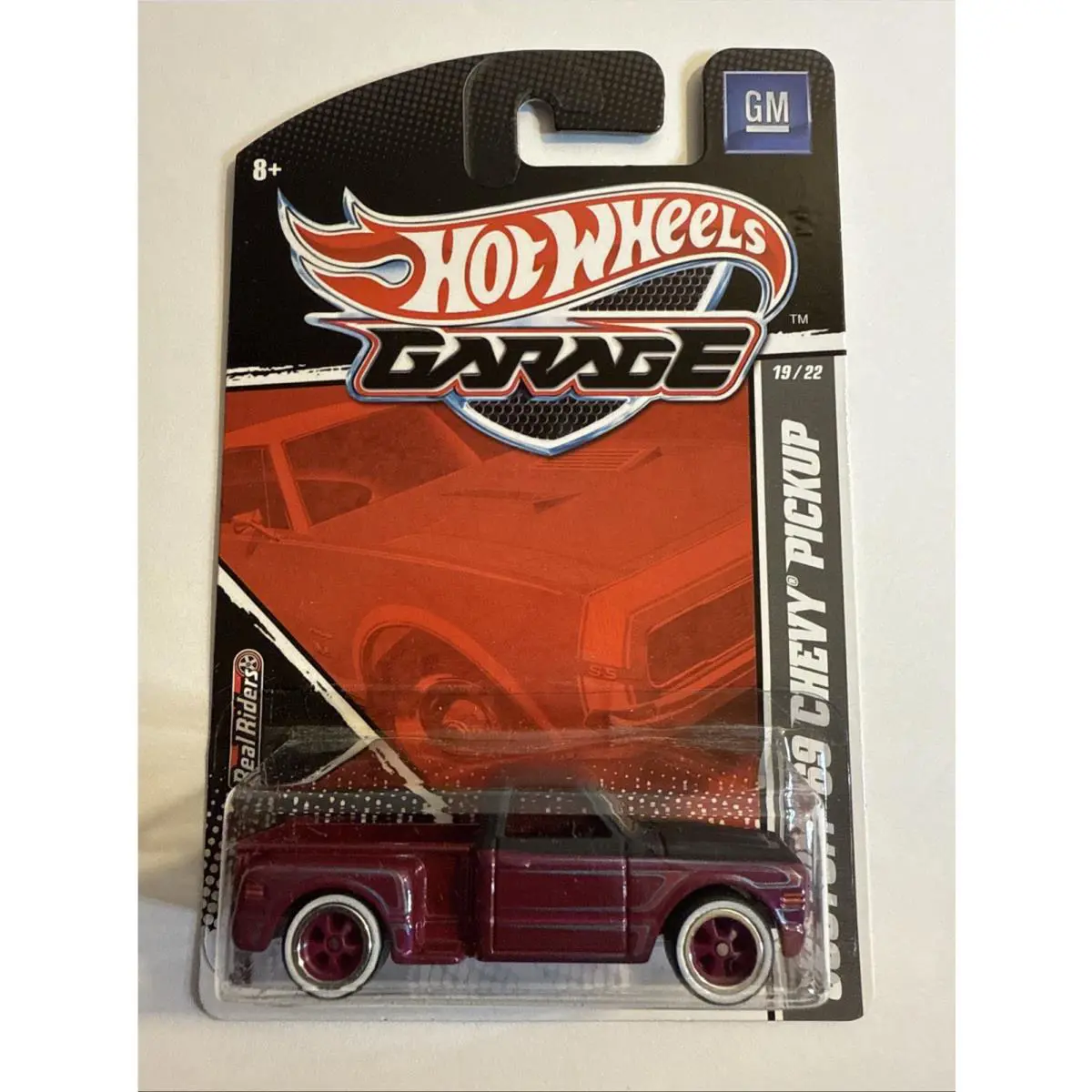 2010 Hot Wheels Garage Custom`69 Chevy Pickup Purple Realriders Vhtf Jbox