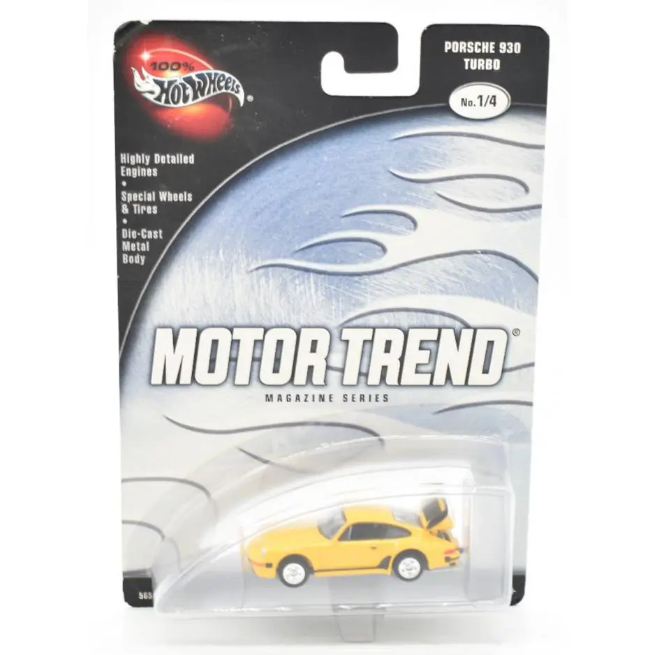 Hot Wheels Motor Trend Porsche 930 Turbo Real Riders Yellow Rare 1/4