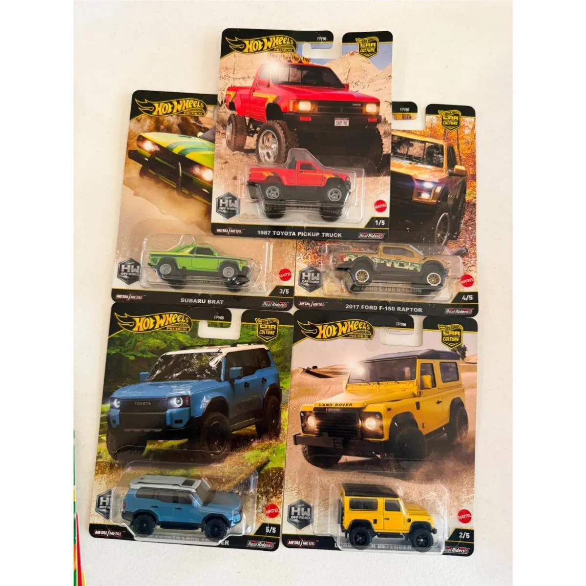 Hot Wheels Premium Car Culture 2025 HW Off Road FPY86-961H Set of 5 A05