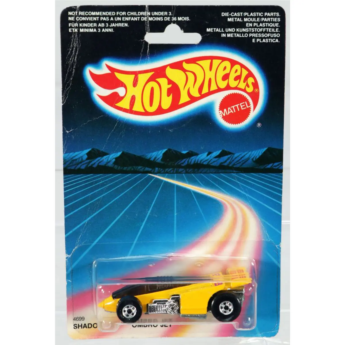 Hot Wheels Shadow Jet Ombro Jet Foreign - 4699 Nrfp 1987 Yellow 1:64