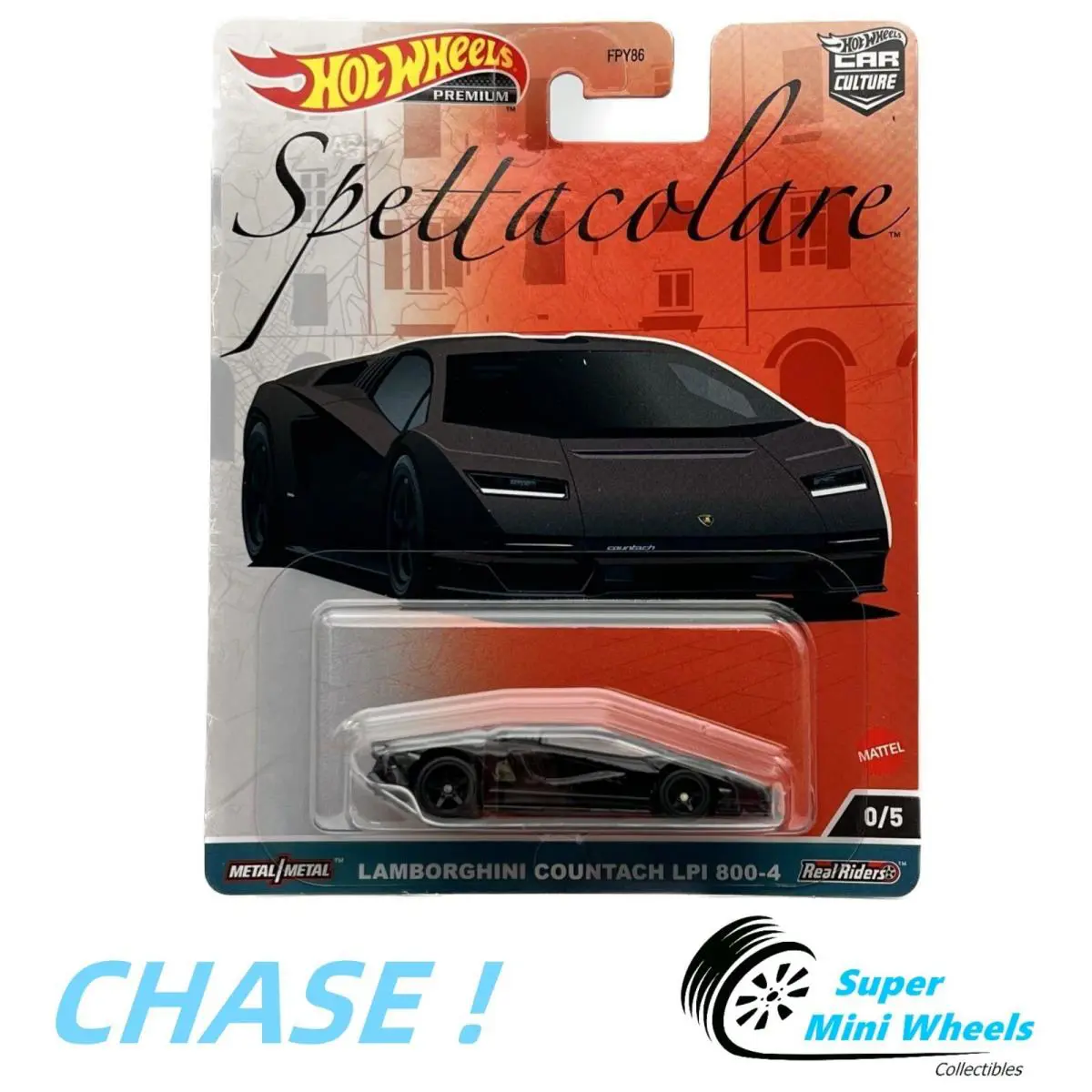 Chase Hot Wheels Car Culture Lamborghini Countach Lpi 800-4 Spettacolare
