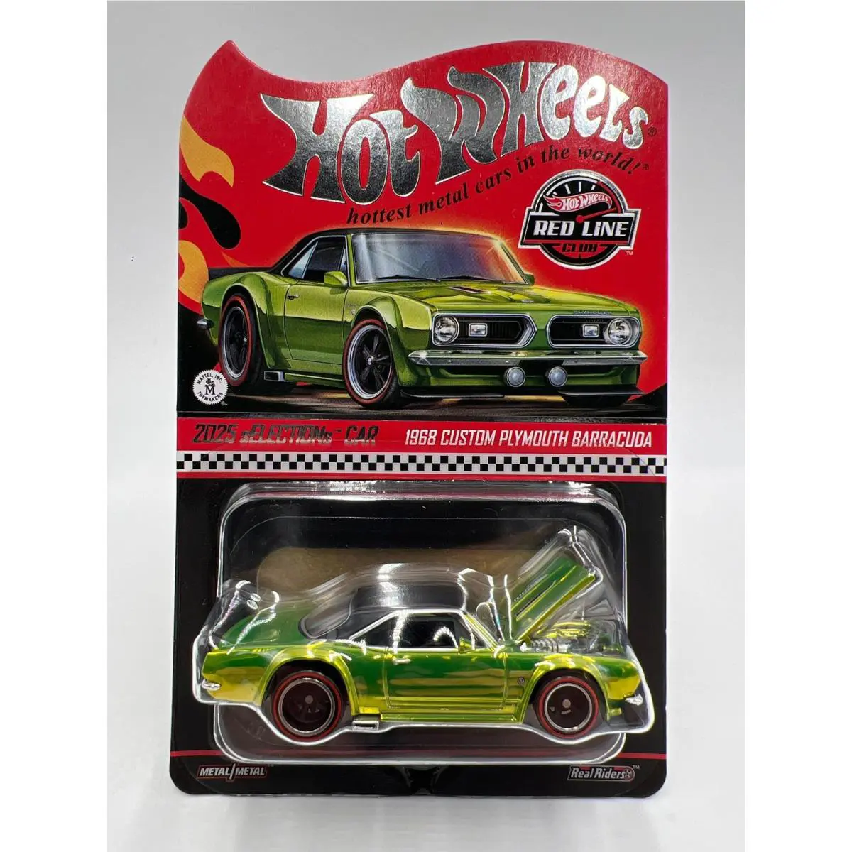 2025 Hot Wheels Rlc Selections Car 1968 Custom Plymouth Barracuda Antifreeze Gre
