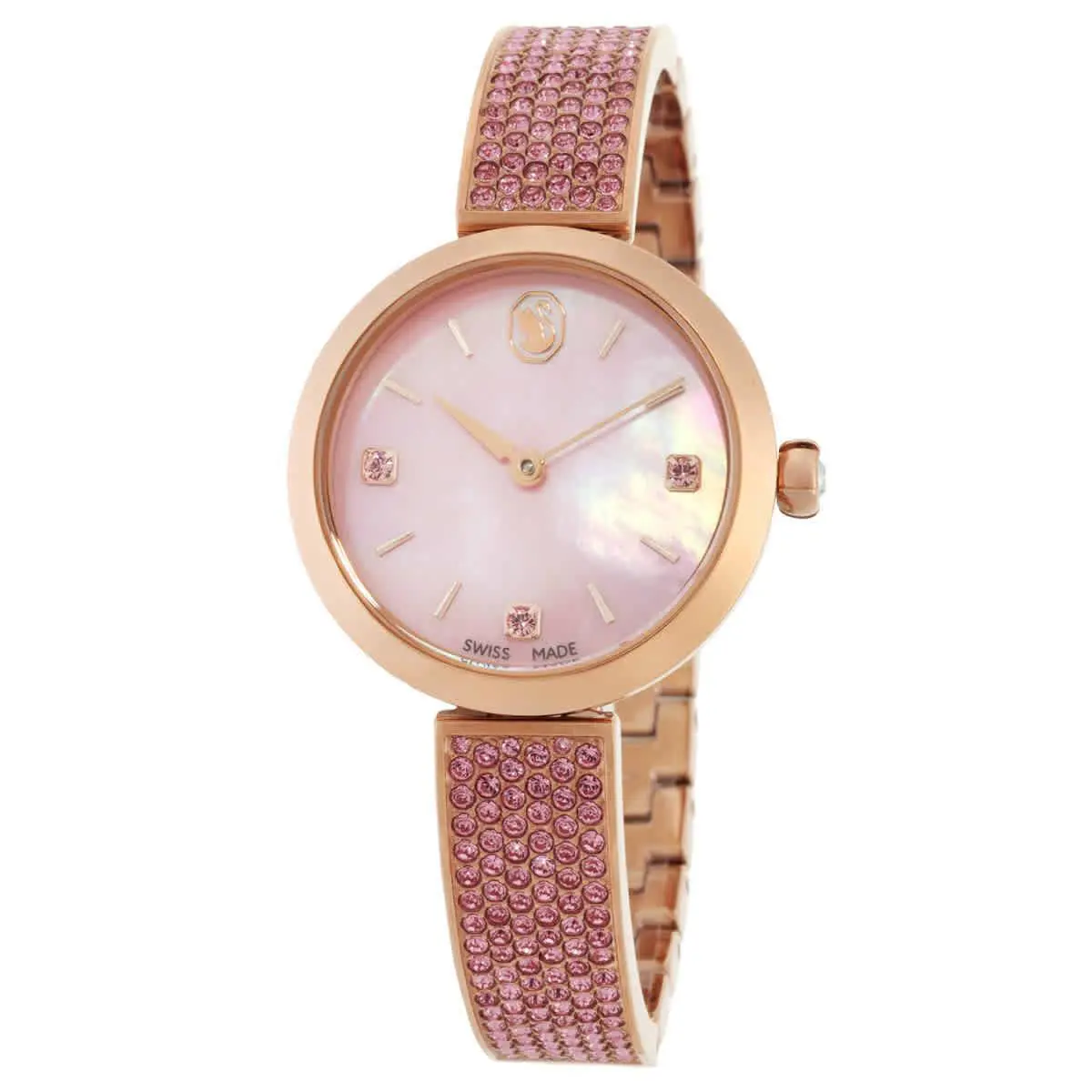 Illumina Quartz Pink Mop Dial Ladies Watch 5678756 by Swarovski