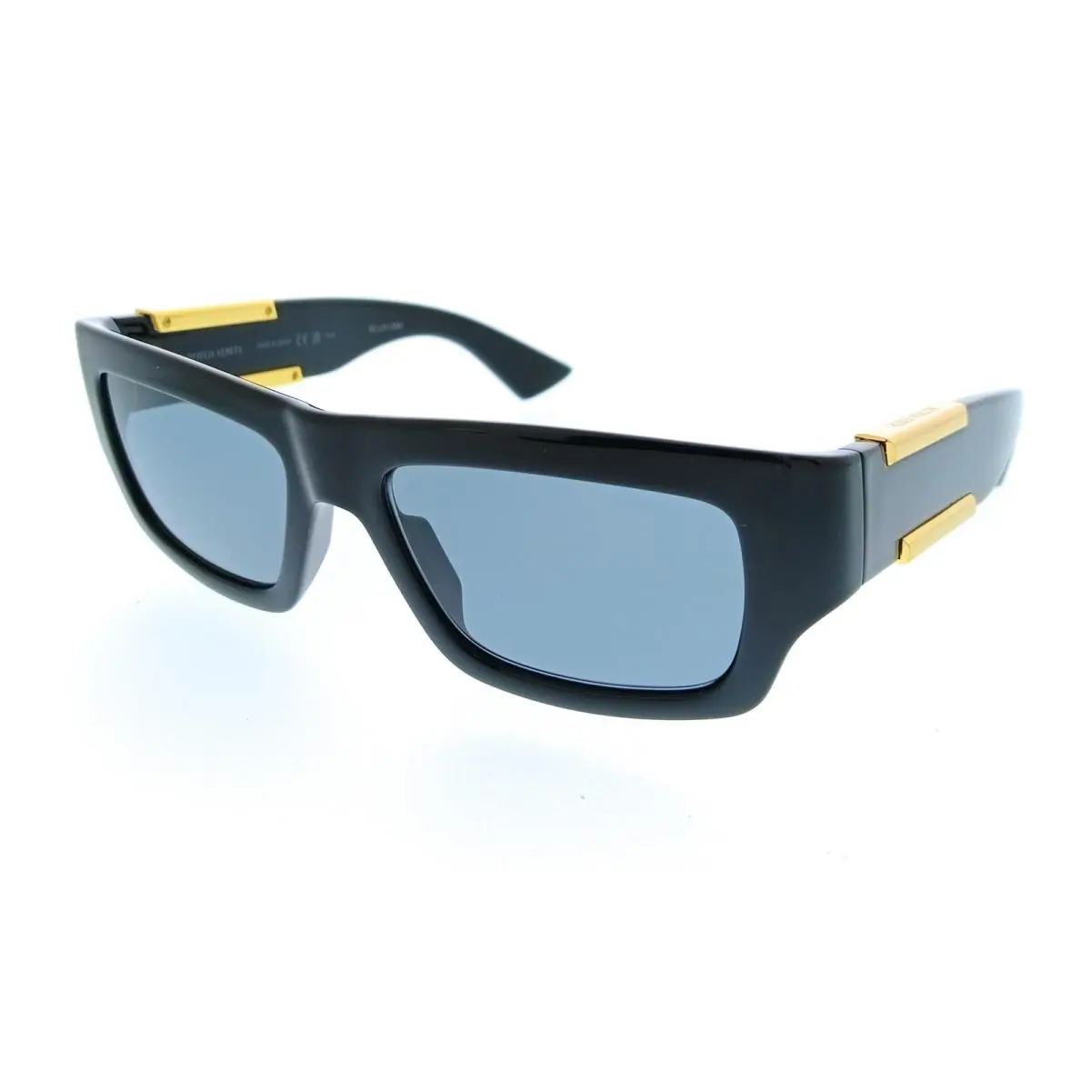 Bottega Veneta BV1452S-001 Rectanglar Black Oversized Unisex Sunglasses