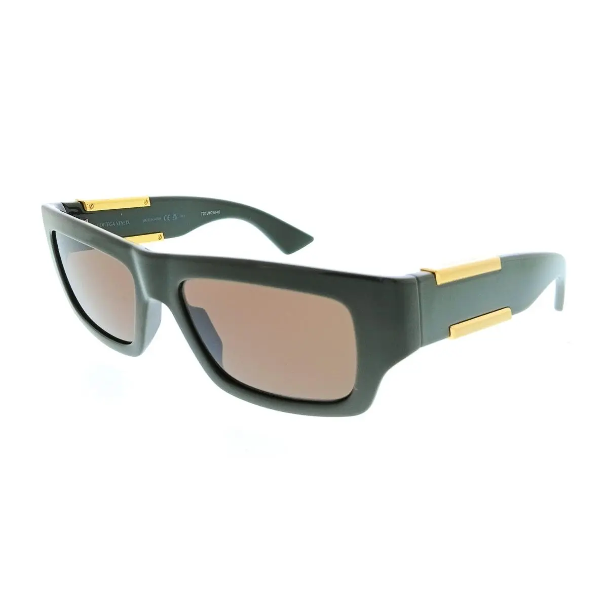 Bottega Veneta BV1452S-003 Rectangle Green Oversized Unisex Sunglasses