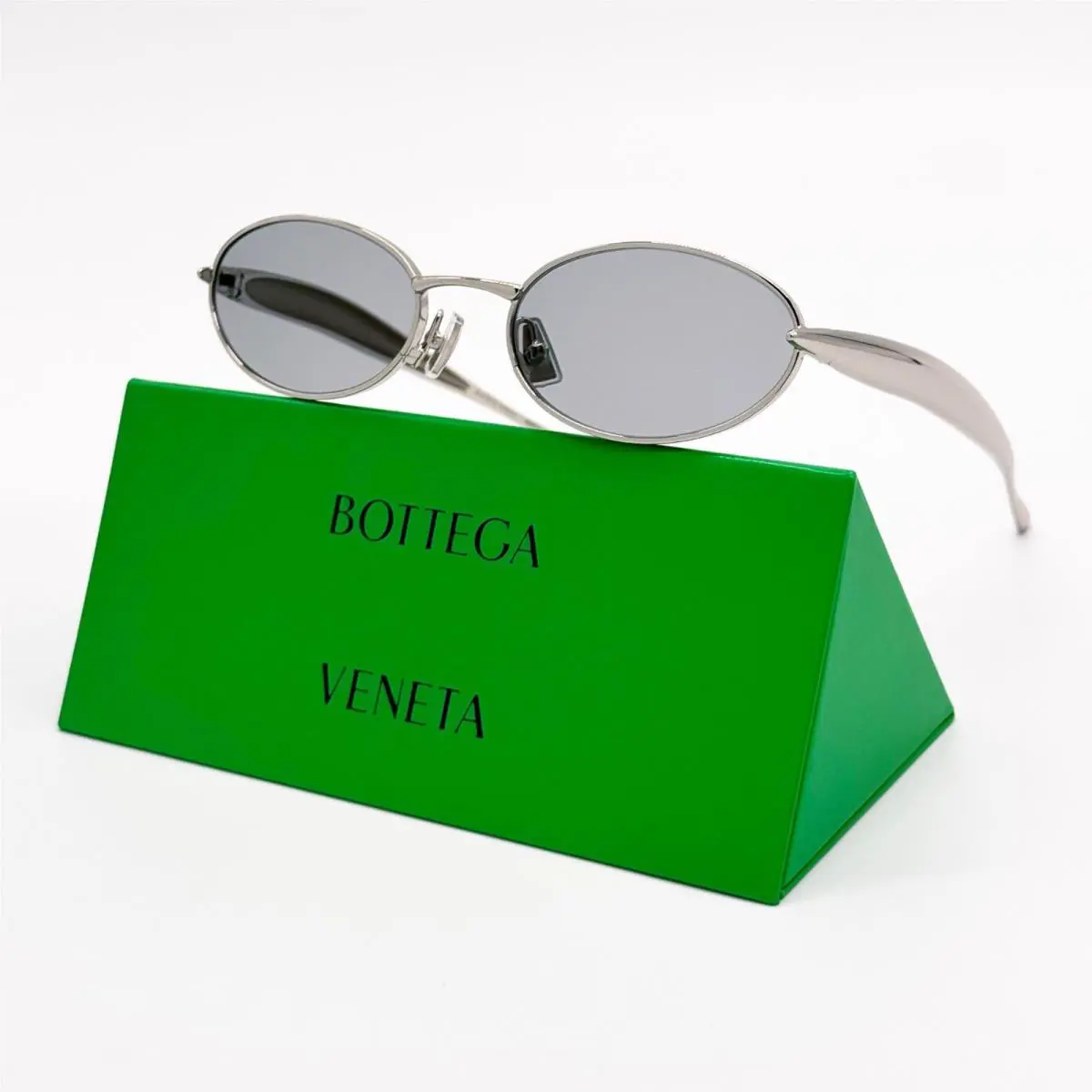Bottega Veneta Sunglasses Silver Women Oval Eyewear Bottega Veneta BV1386S 0