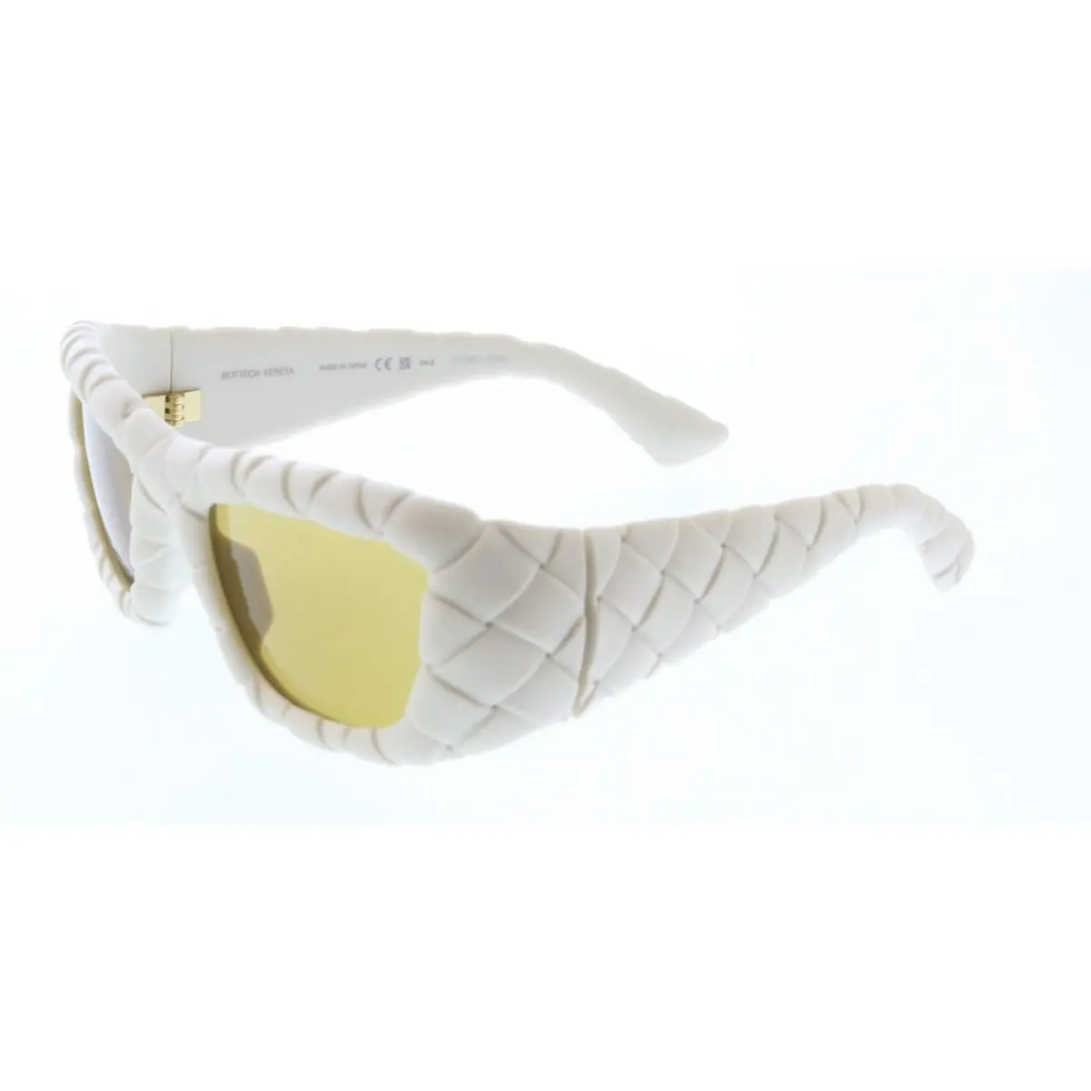Bottega Veneta BV1303S-006 Intrecciato Sculpted White Sunglasses