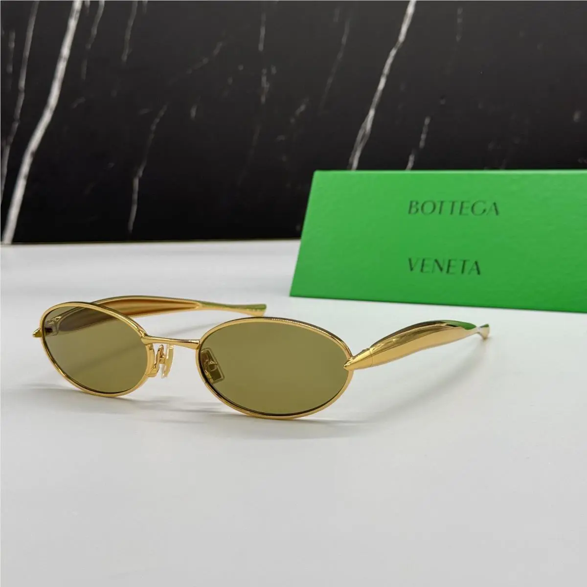 Bottega Veneta Sunglasses Gold Women Oval Eyewear Bottega Veneta BV1386S 006