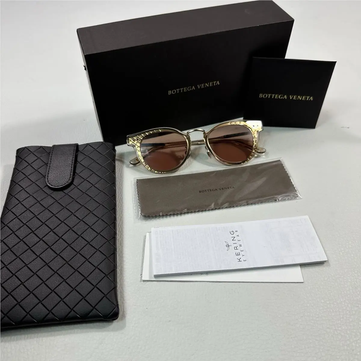 Bottega Veneta Sunglasses Zeiss Lenses Polarized Ruthenium Brown BV0117S 006