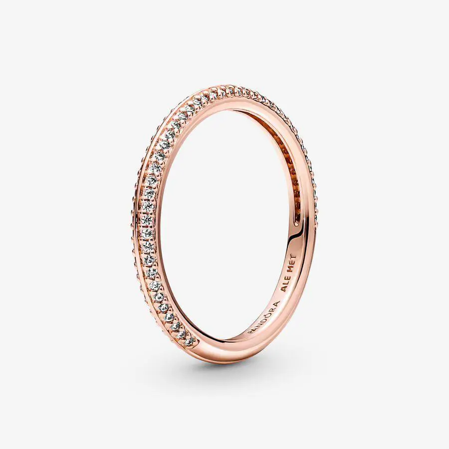 Pandora ME 14k Rose Gold Plate Cubic Zirconia Pavé Ring 189679C01-54