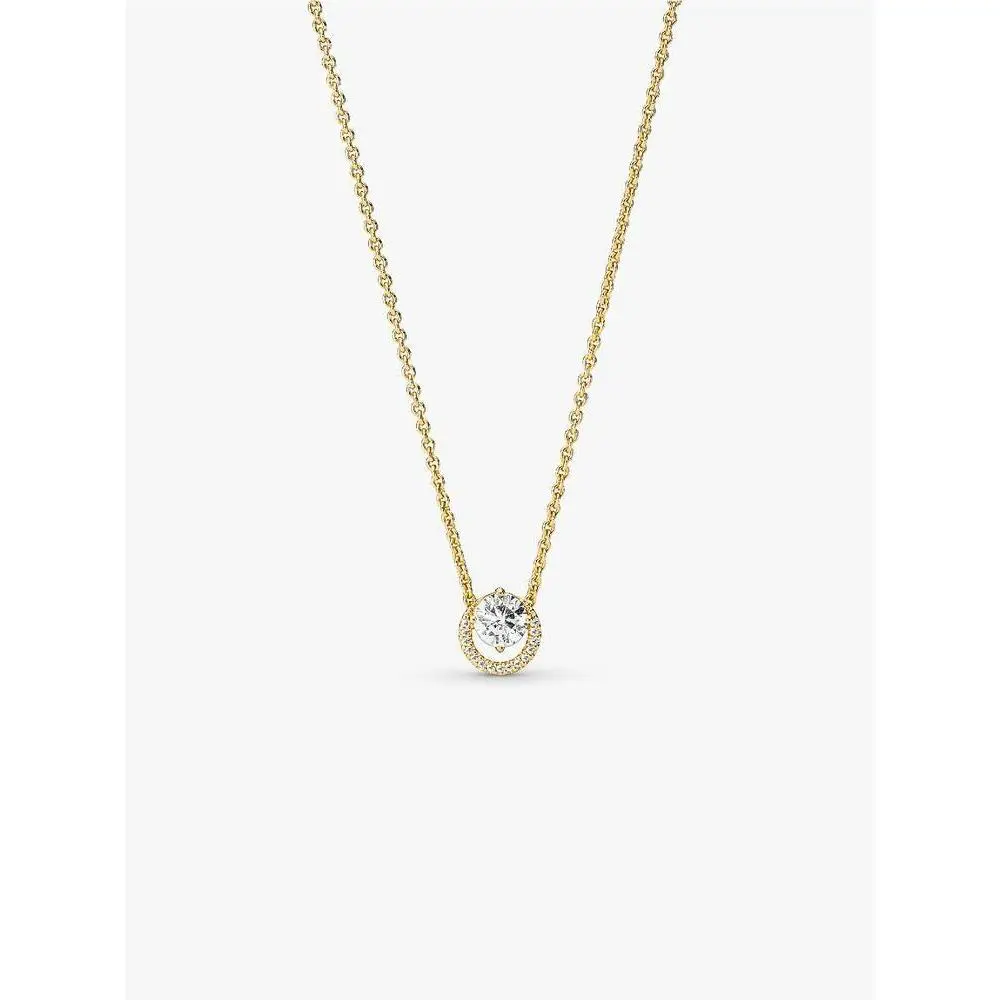 Pandora Sparkling Round Halo CZ Pendant Collier Necklace 361174C01