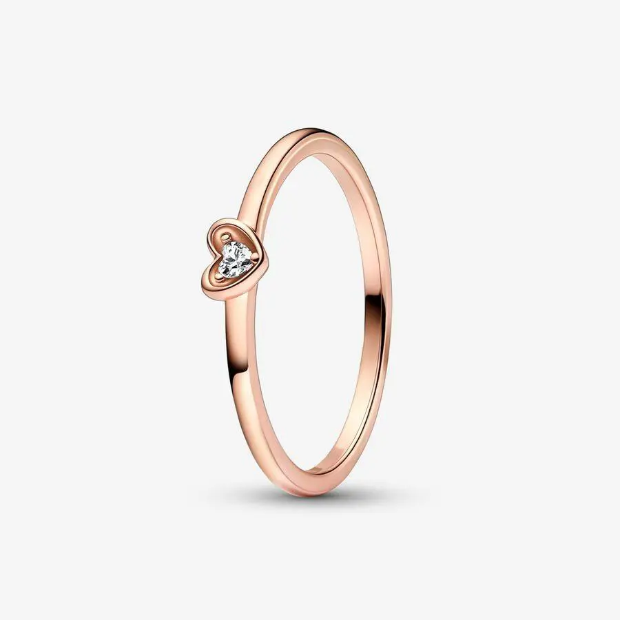 Pandora 14k Rose Gold Plated with Cubic Zirconia Ring 182495C01-56