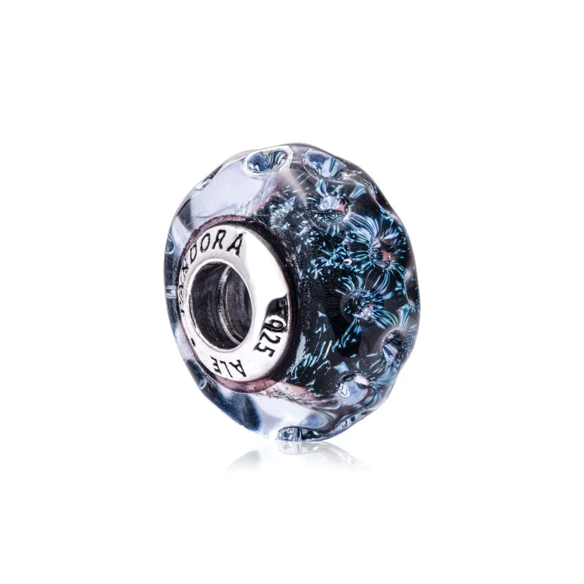 Pandora Wavy Dark Blue Murano Glass Ocean Charm 798938C00