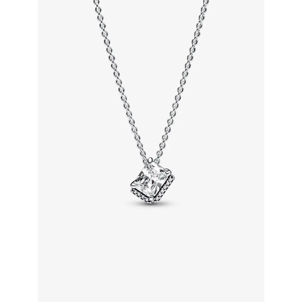 Pandora Rectangular Sparkling Halo CZ Collier Necklace 392388C01-45