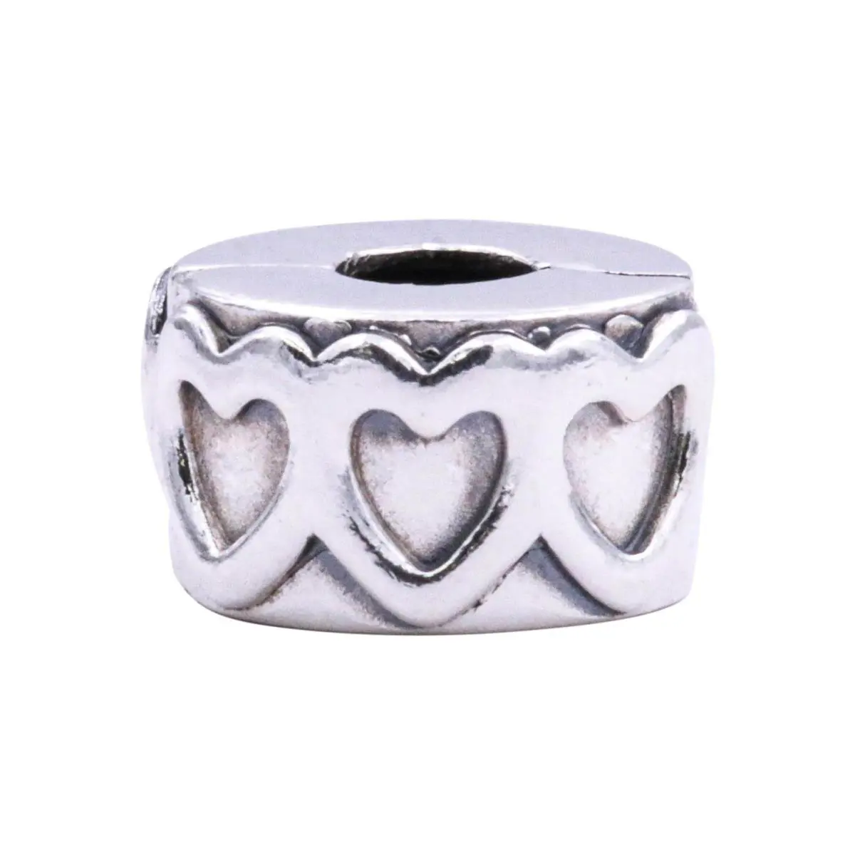Pandora Row of Hearts Silver Charm