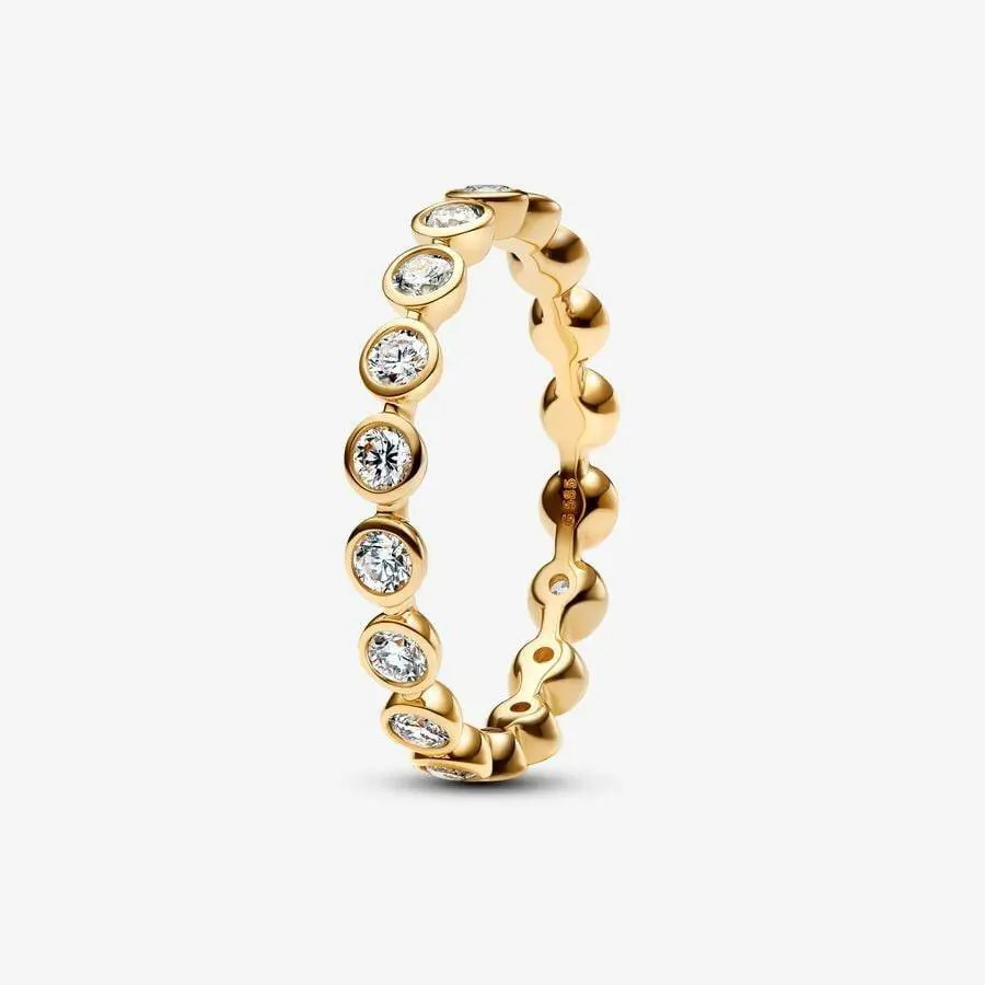 Pandora Era 14k Yellow Gold Plated Bezel Eternity Ring 153728C01-60