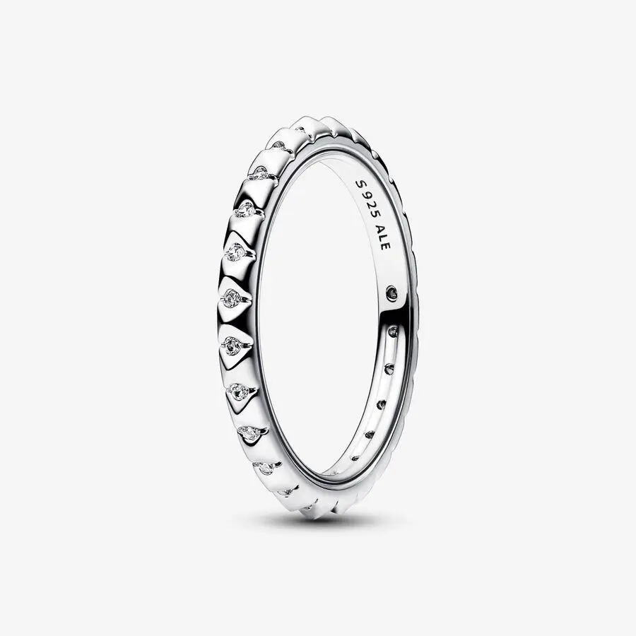 Pandora ME 925 Sterling Silver Hand Finished Pyramidsring 192800C01-50