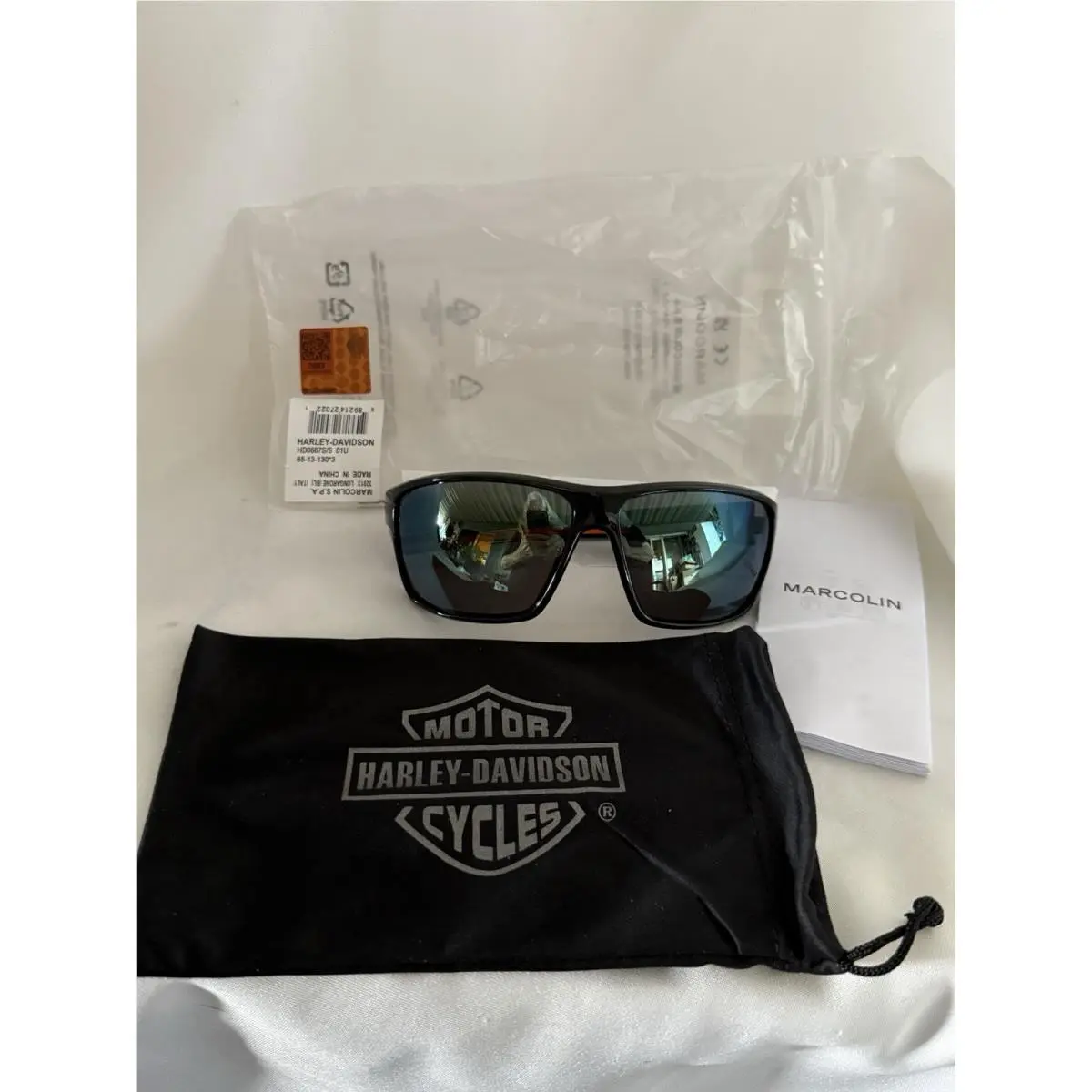 Harley-davidson Sunglasses Bordeaux Mirrored Lenses -branded Cover Case