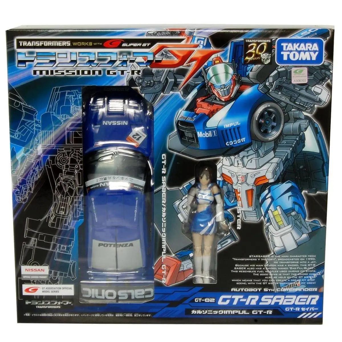Transformers Takara Gt-r Saber Blue Nissan