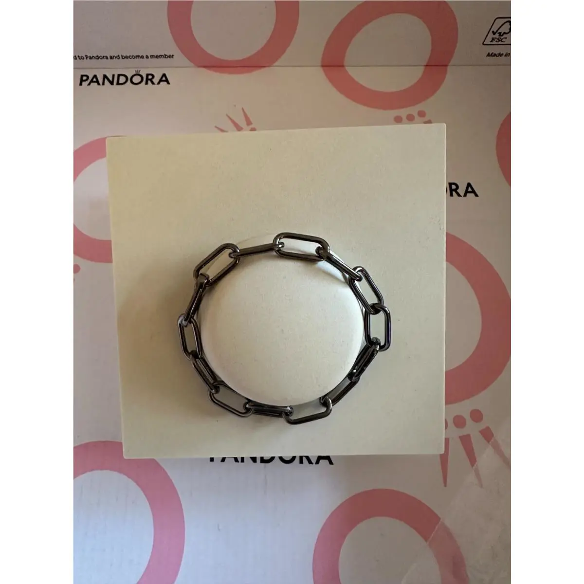 Pandora Me Style Ruthenium Link Chain Bracelet 549588C00 7.1 Inches