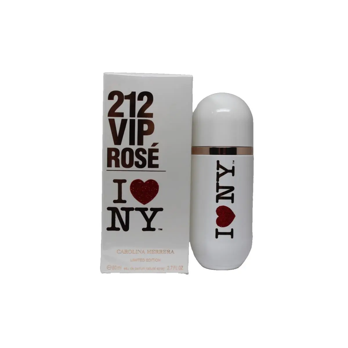 Carolina Herrera CH 212 Vip Rose I Love NY Eau DE Parfum Spray 80 ML/2.7 Fl.oz. Limited Edition