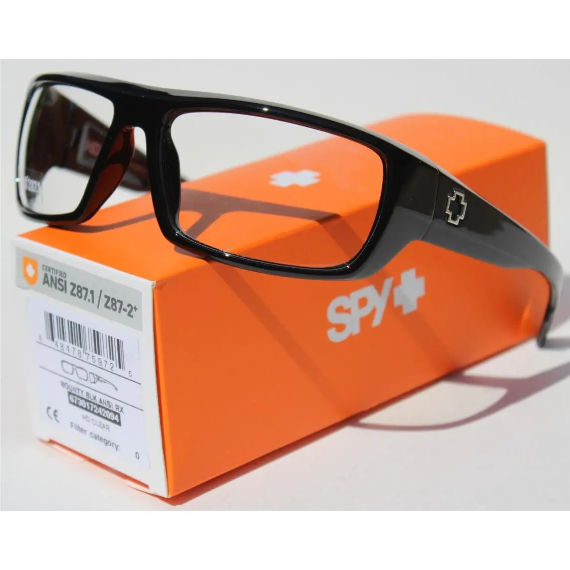Spy Optics Bounty Ansi Z87.1/Z87-2+ Safety/sunglasses Black/hd Clear