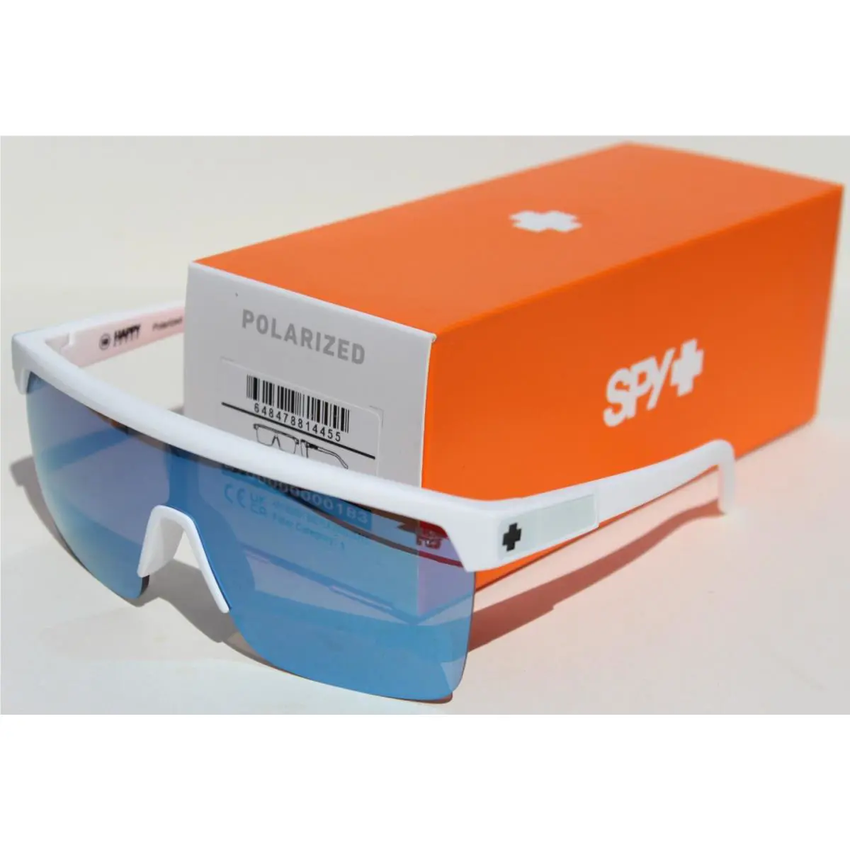 Spy Optics Flynn 5050 Polarized Sunglasses Matte White/happy Blue Ice Mirror