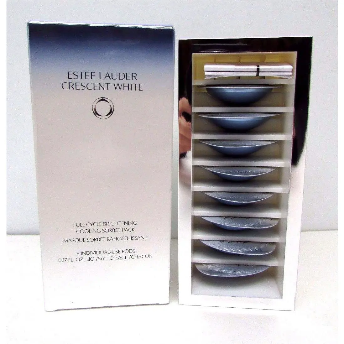 Estee Lauder Crescent White Full Cycle Brightening Cooling Sorbet Pack 8 Pods