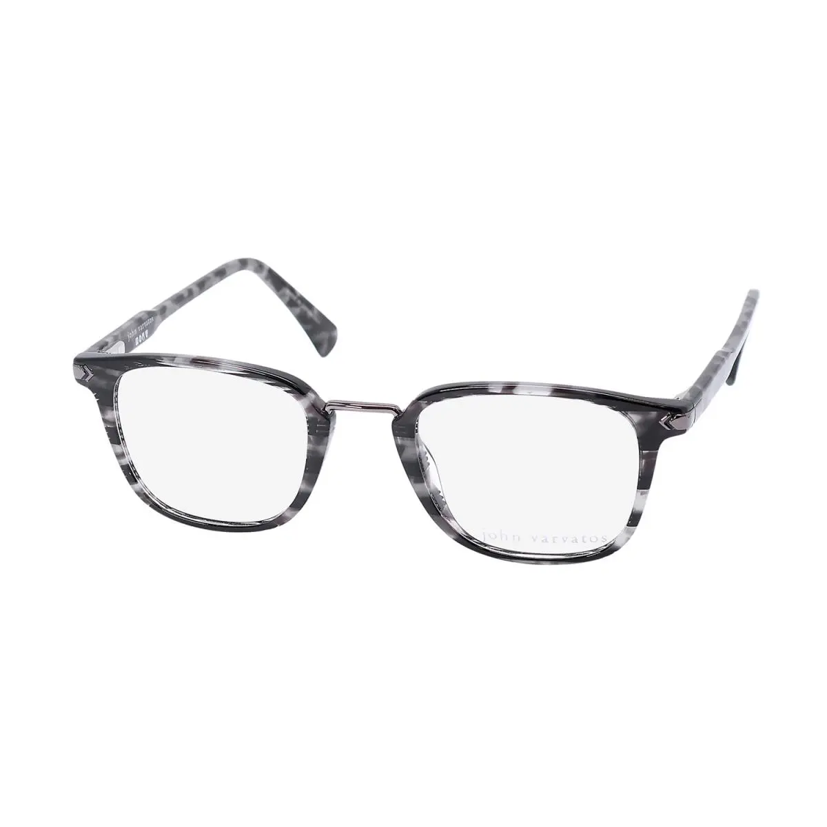 VJV423 Eyeglass Frame/glasses Made IN Japan Bold Modern Aesthetic Striped Smoke by John Varvatos