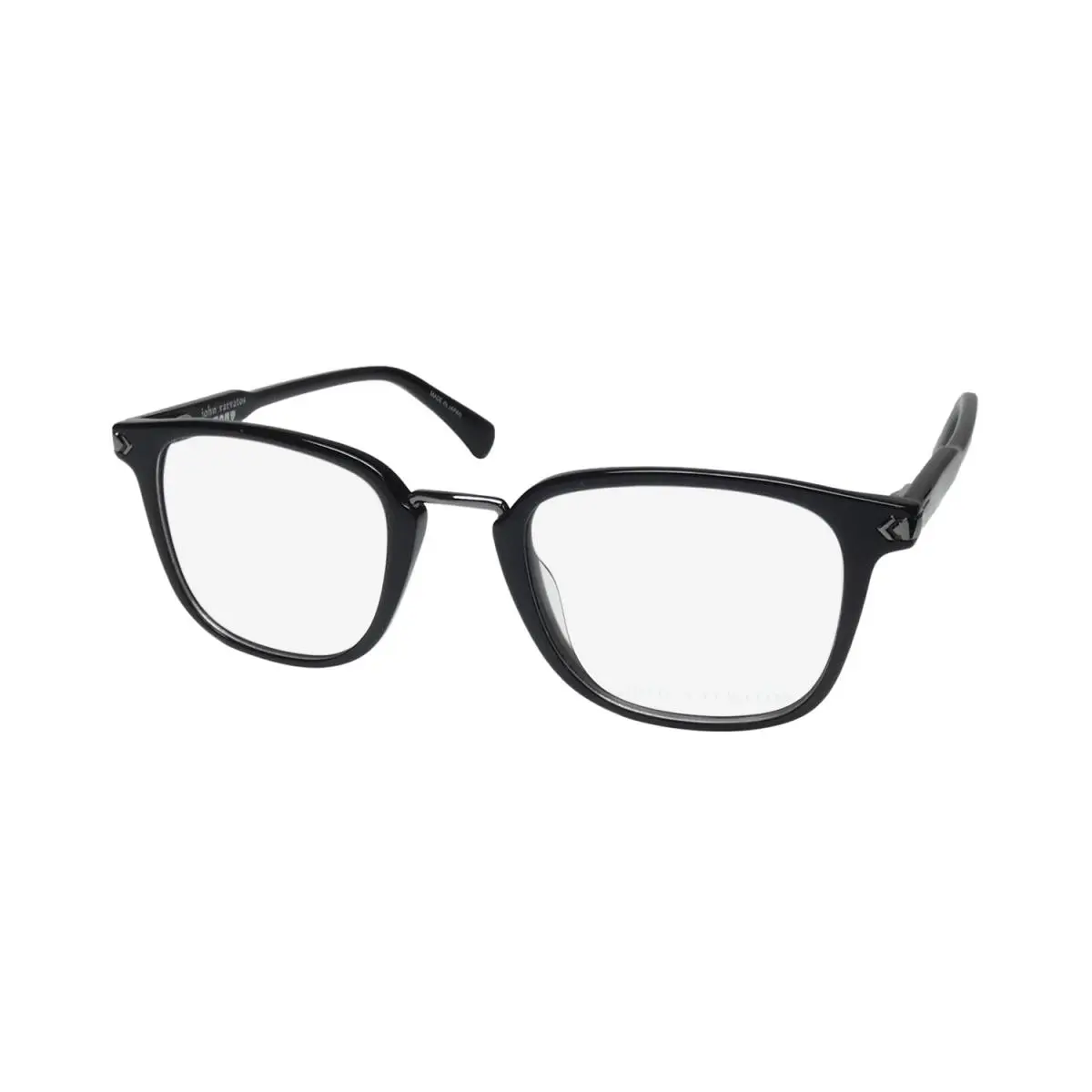 VJV423 Eyeglass Frame/glasses Made IN Japan Bold Modern Aesthetic Transparent Black by John Varvatos