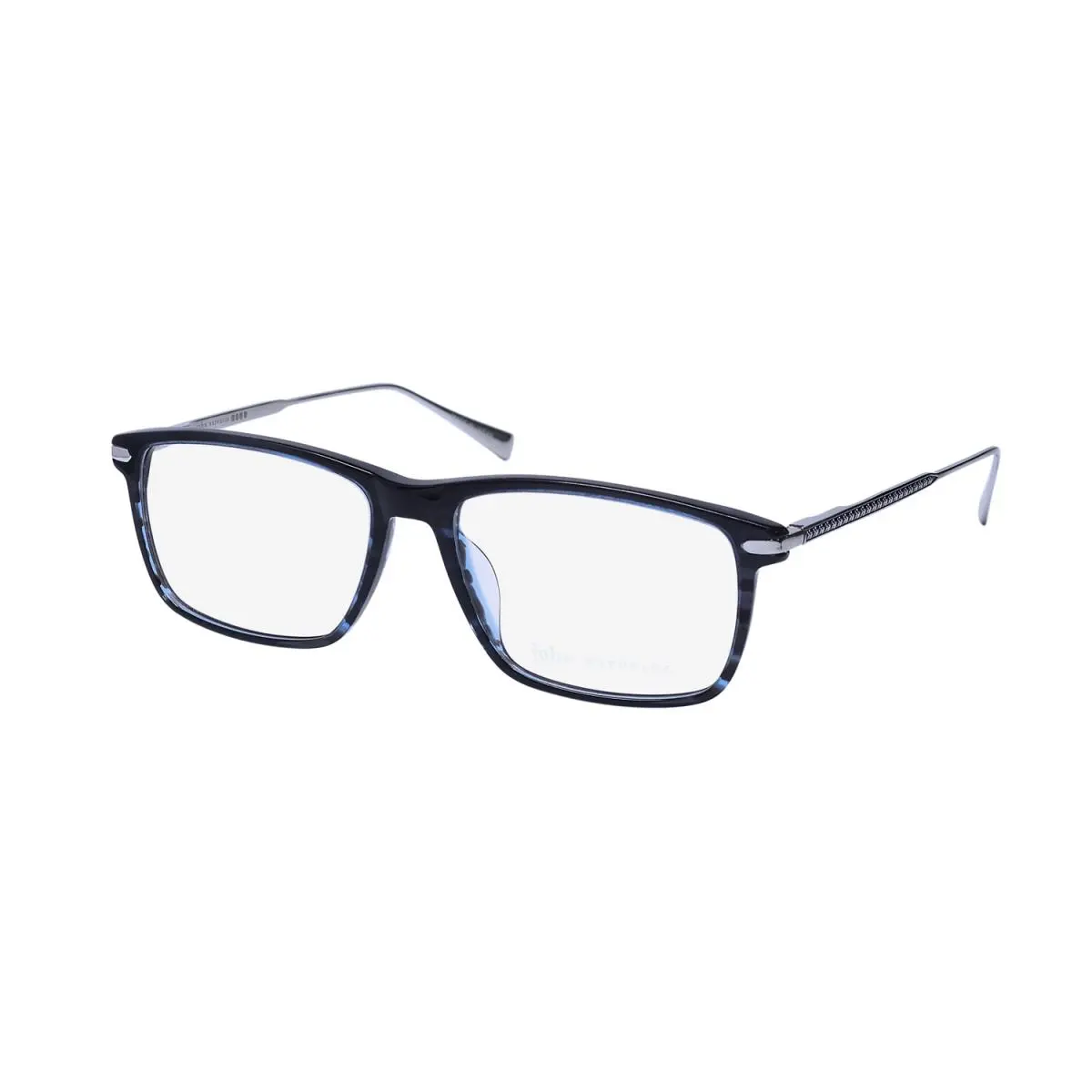 VJV425 Eyeglass Frame/glasses Made IN Japan Popular Style For Men Blue Horn / Silver by John Varvatos