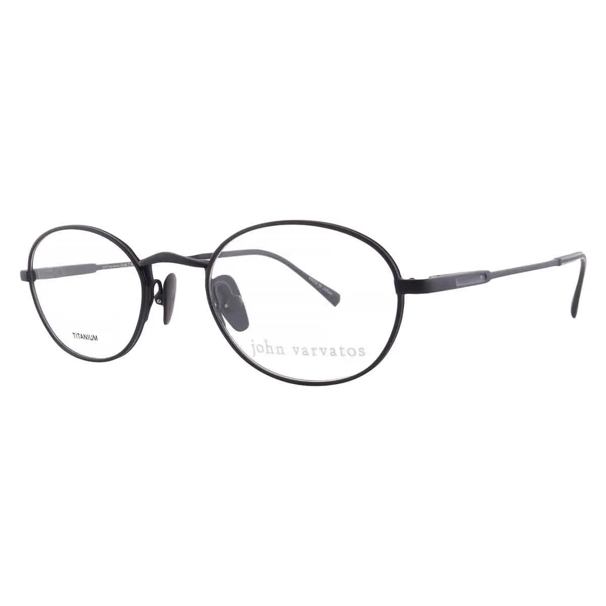 John Varvatos Demo Round Men`s Eyeglasses V185 0BLA 46 V185 0BLA 46